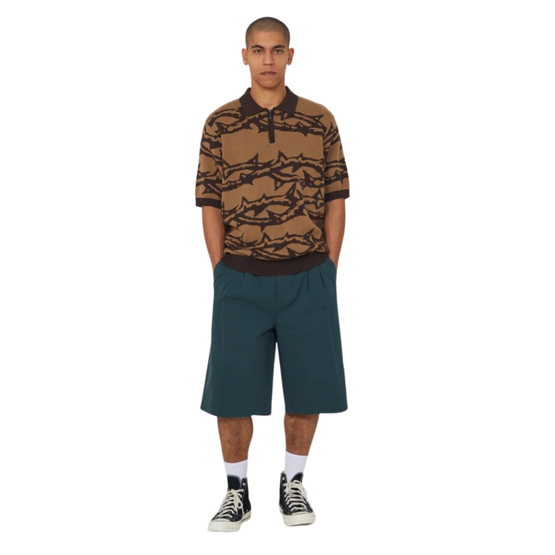 Huf Sorta Long Chino Shorts - Sycamore - Mens Chino Shorts by Huf