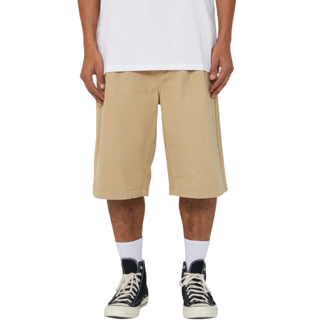 Huf Sorta Long Chino Shorts - Tan - Mens Chino Shorts by Huf