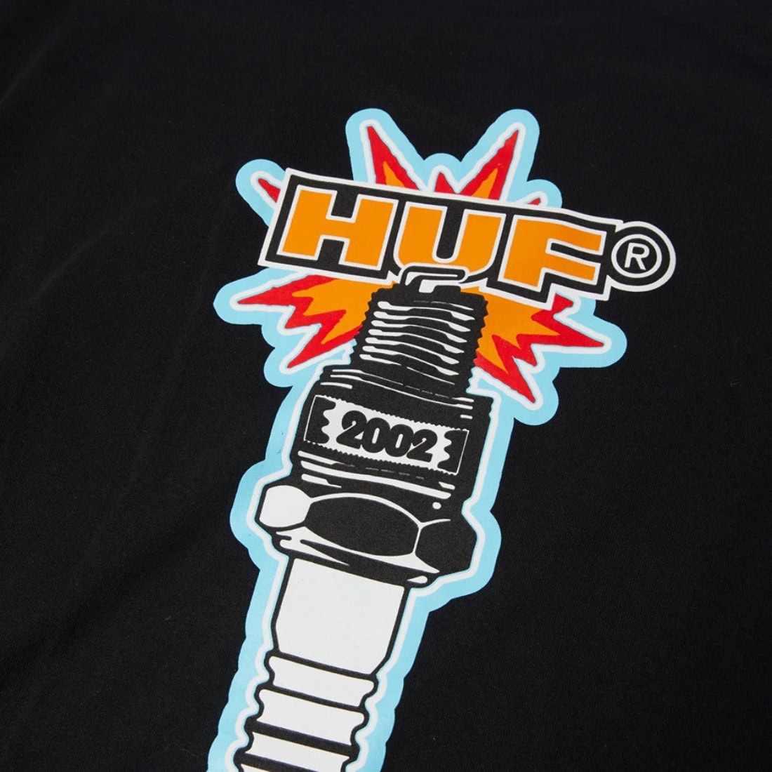 Huf Spark It Up T-Shirt - Black - Mens Graphic T-Shirt by Huf