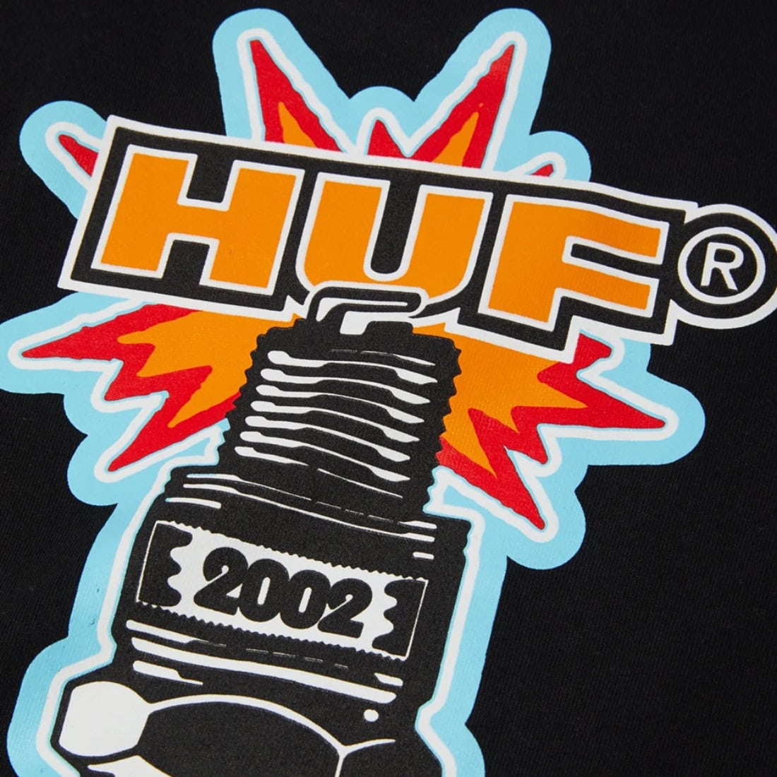 Huf Spark It Up T-Shirt - Black - Mens Graphic T-Shirt by Huf