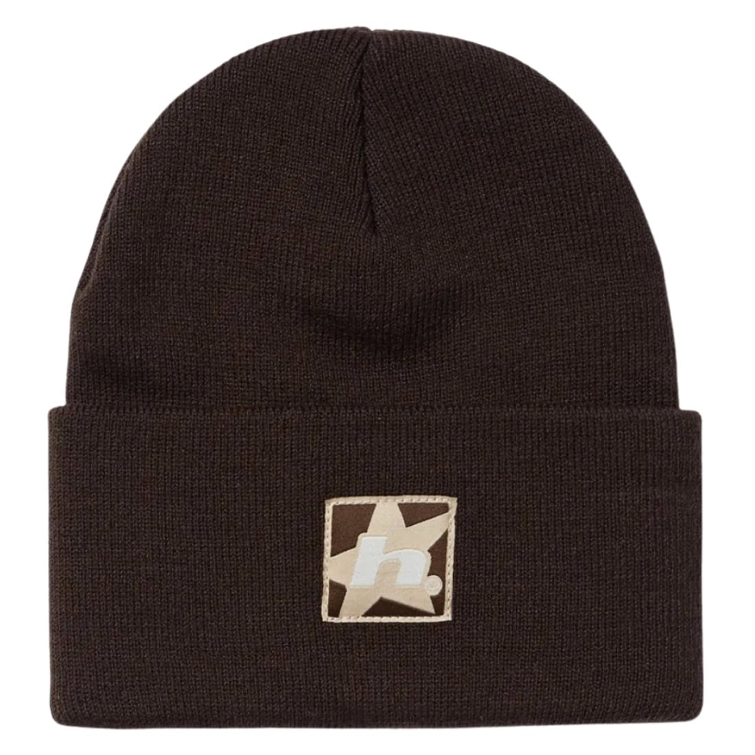 Huf Star Box Logo Beanie - Espresso - Fold Beanie by Huf