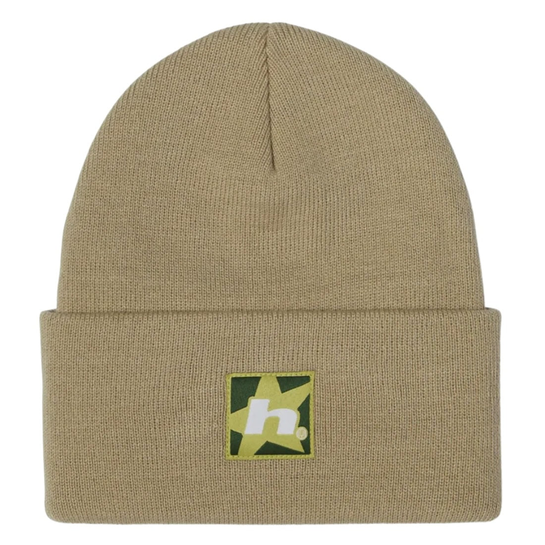 Huf Star Box Logo Beanie - Putty - Fold Beanie by Huf