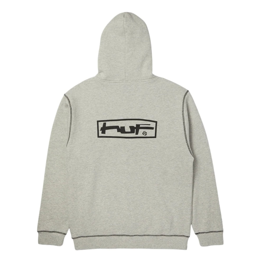 Huf Stretch Full Zip Hoodie - Ash - Mens Zip Up Hoodie by Huf