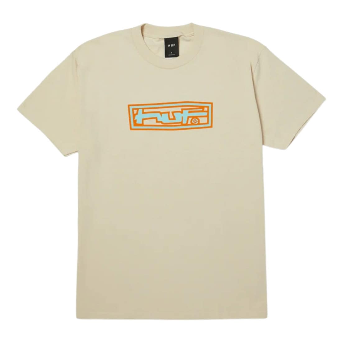 Huf Stretch T-Shirt - Cream - Mens Graphic T-Shirt by Huf