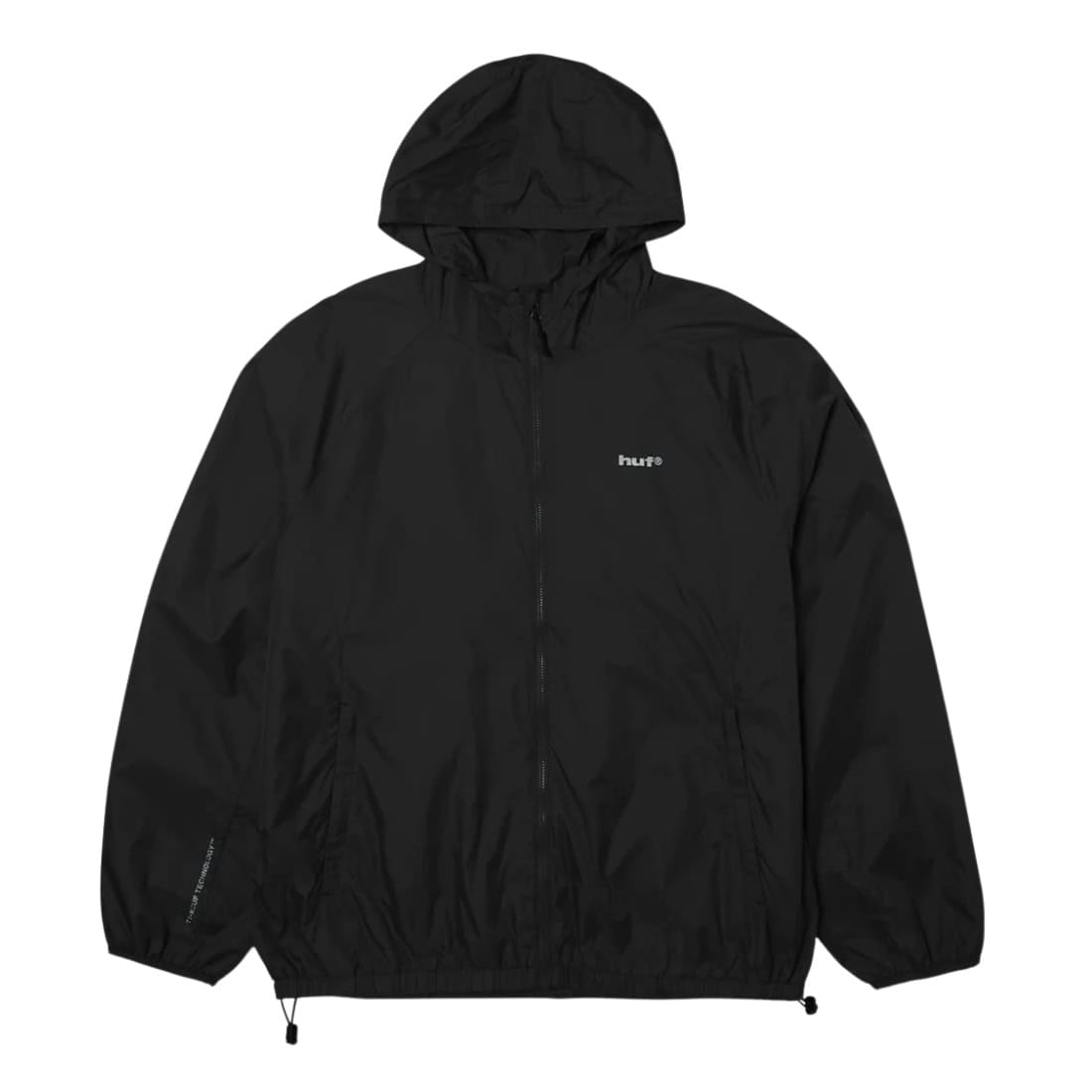 Huf T1 Kcuf Shell Jacket - Black - Mens Windbreaker/Rain Jacket by Huf