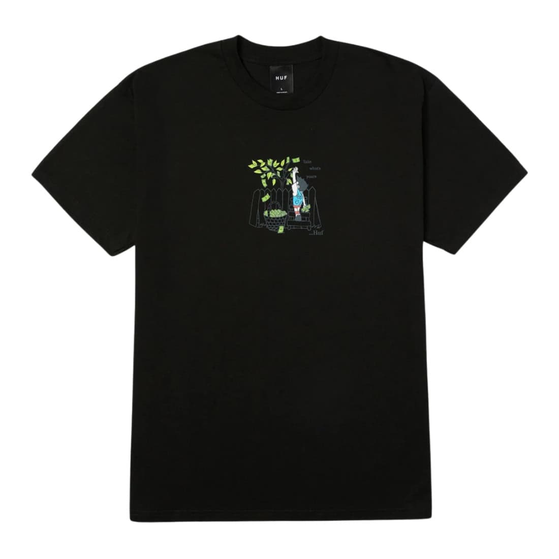 Huf Take Yours T-Shirt - Black - Mens Graphic T-Shirt by Huf
