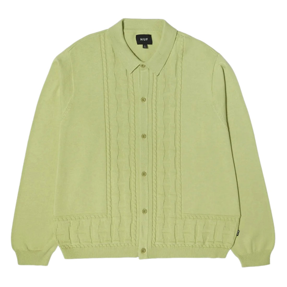 Huf Towner Long Sleeve Knit Top - Pistachio - Mens Knitwear by Huf