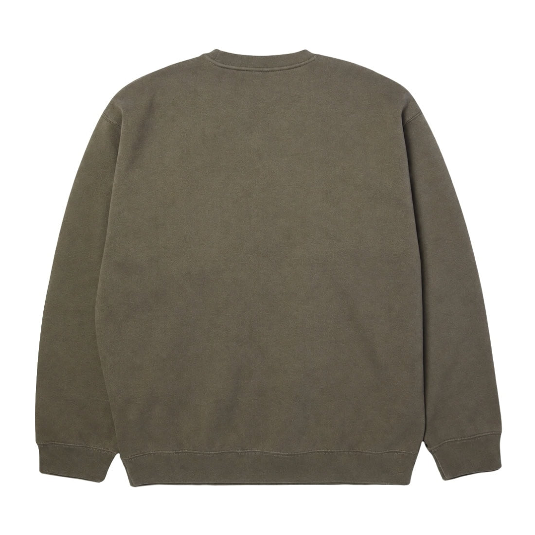 Huf Triple Triangle Embroidered Crew - Dark Earth/Brown - Mens Crew Neck Sweatshirt by Huf