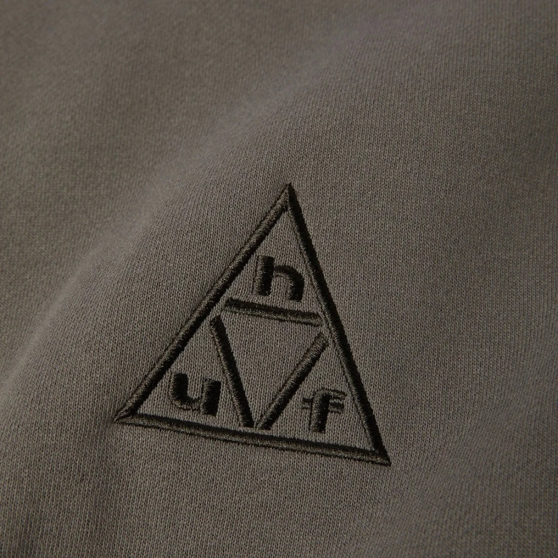 Huf Triple Triangle Embroidered Crew - Dark Earth/Brown