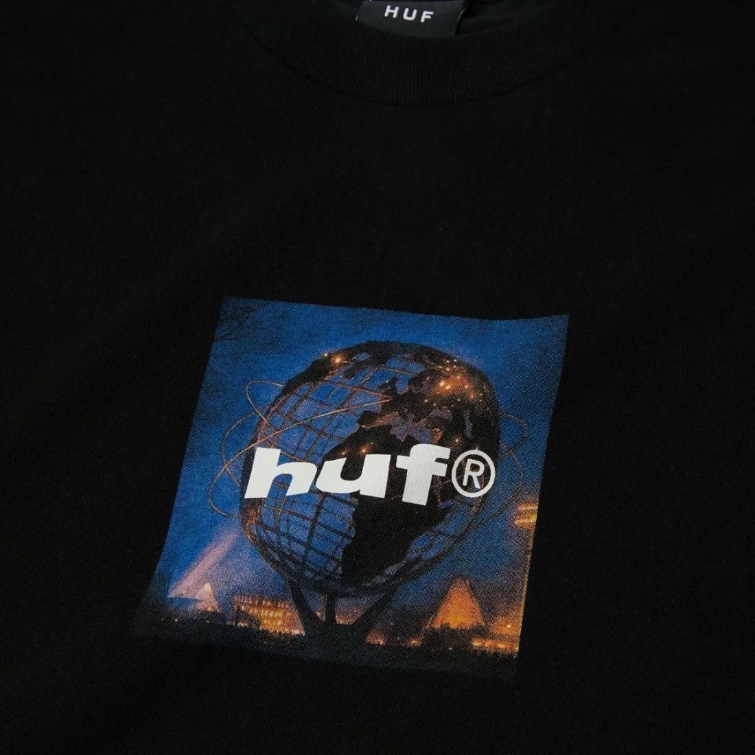 Huf Unisphere Tee - Black - Mens Graphic T-Shirt by Huf