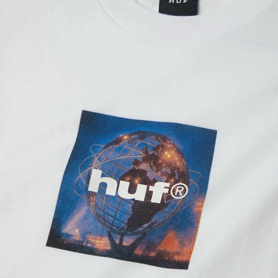 Huf Unisphere Tee - White - Mens Graphic T-Shirt by Huf