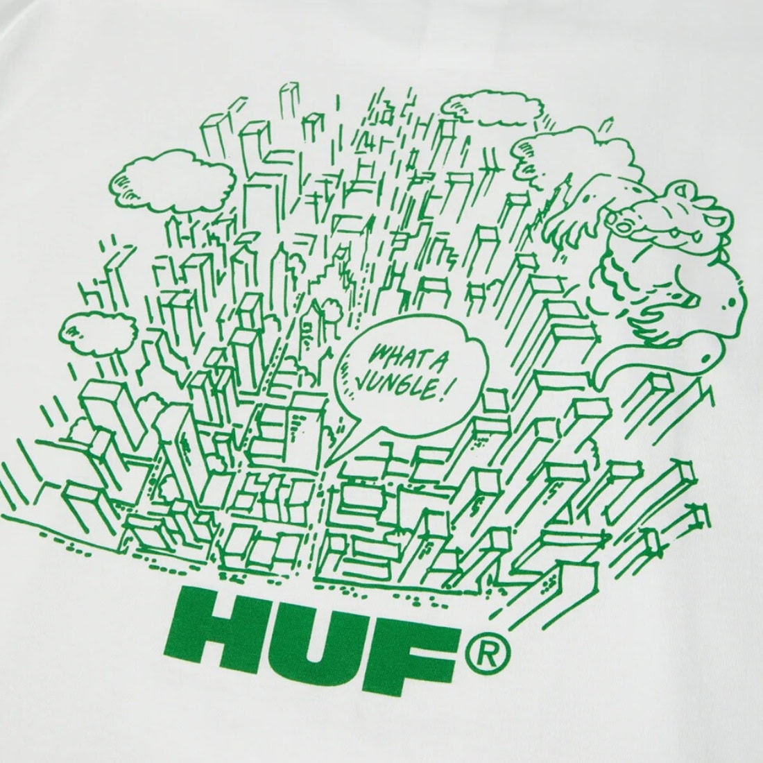 Huf What A Jungle T-Shirt - White - Mens Graphic T-Shirt by Huf