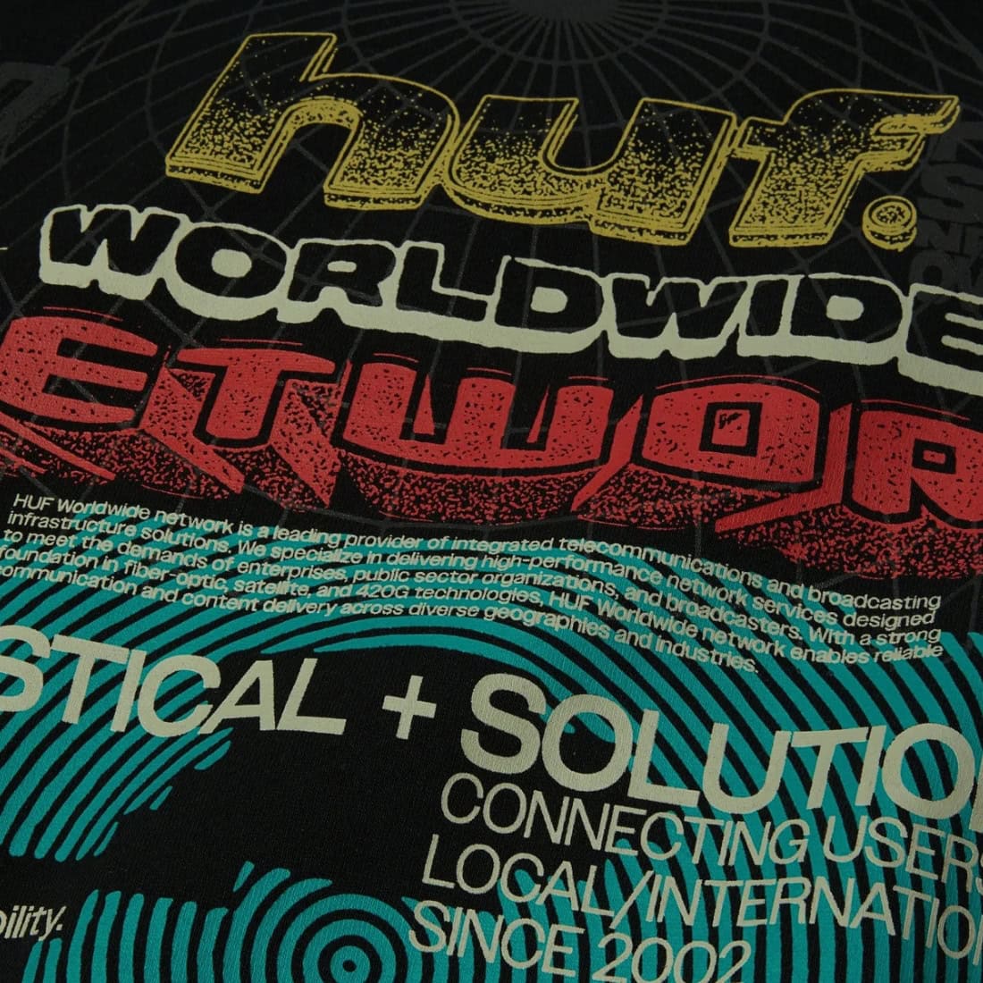 Huf Worldwide Network Crew - Black
