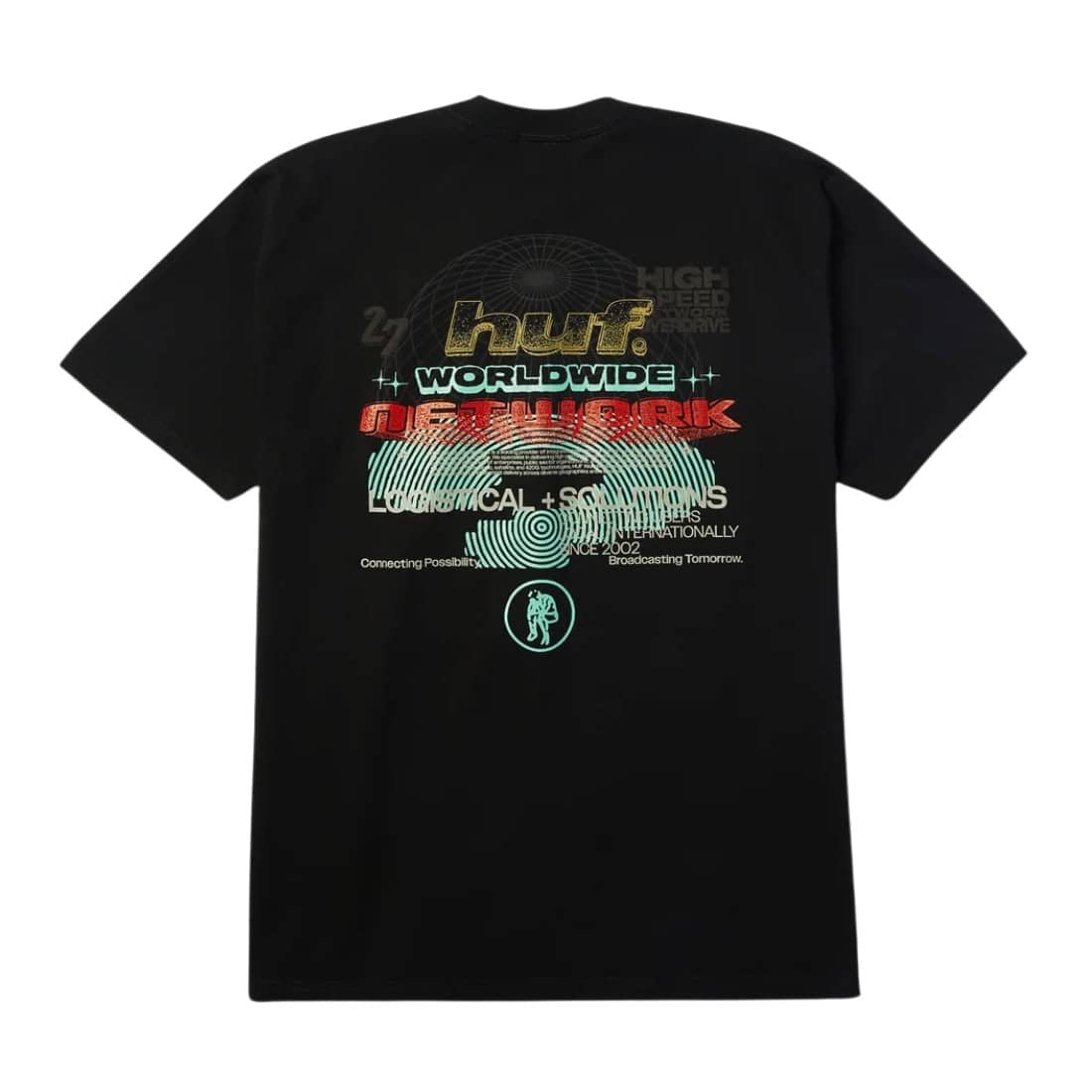 Huf Worldwide Network T-Shirt - Black - Mens Graphic T-Shirt by Huf
