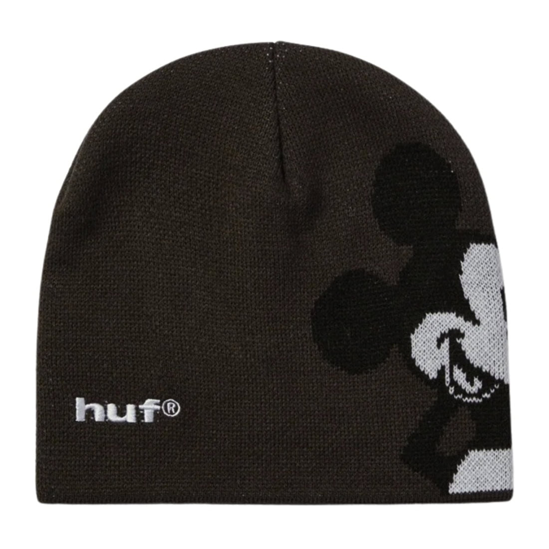 Huf x Disney Mickey Skull Beanie - Black - Fold Beanie by Huf