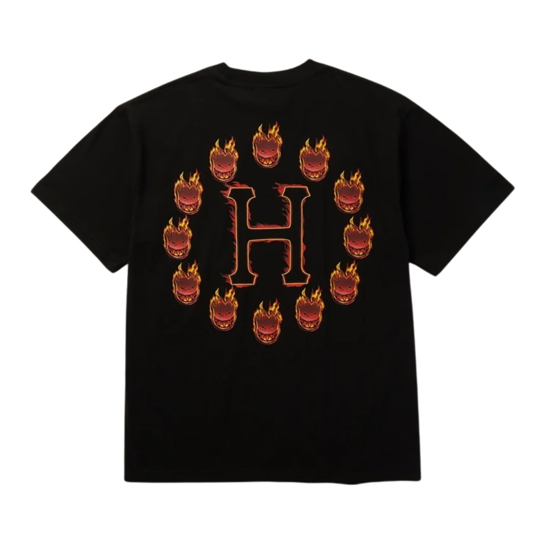 Huf x Spitfire Flame Galaxies T-Shirt - Black - Mens Graphic T-Shirt by Huf