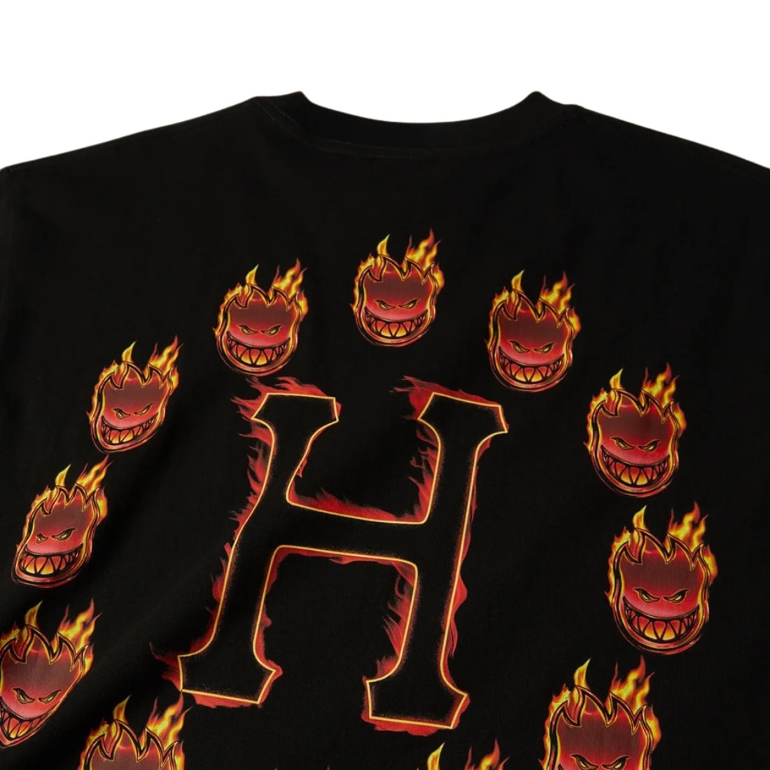 Huf x Spitfire Flame Galaxies T-Shirt - Black - Mens Graphic T-Shirt by Huf
