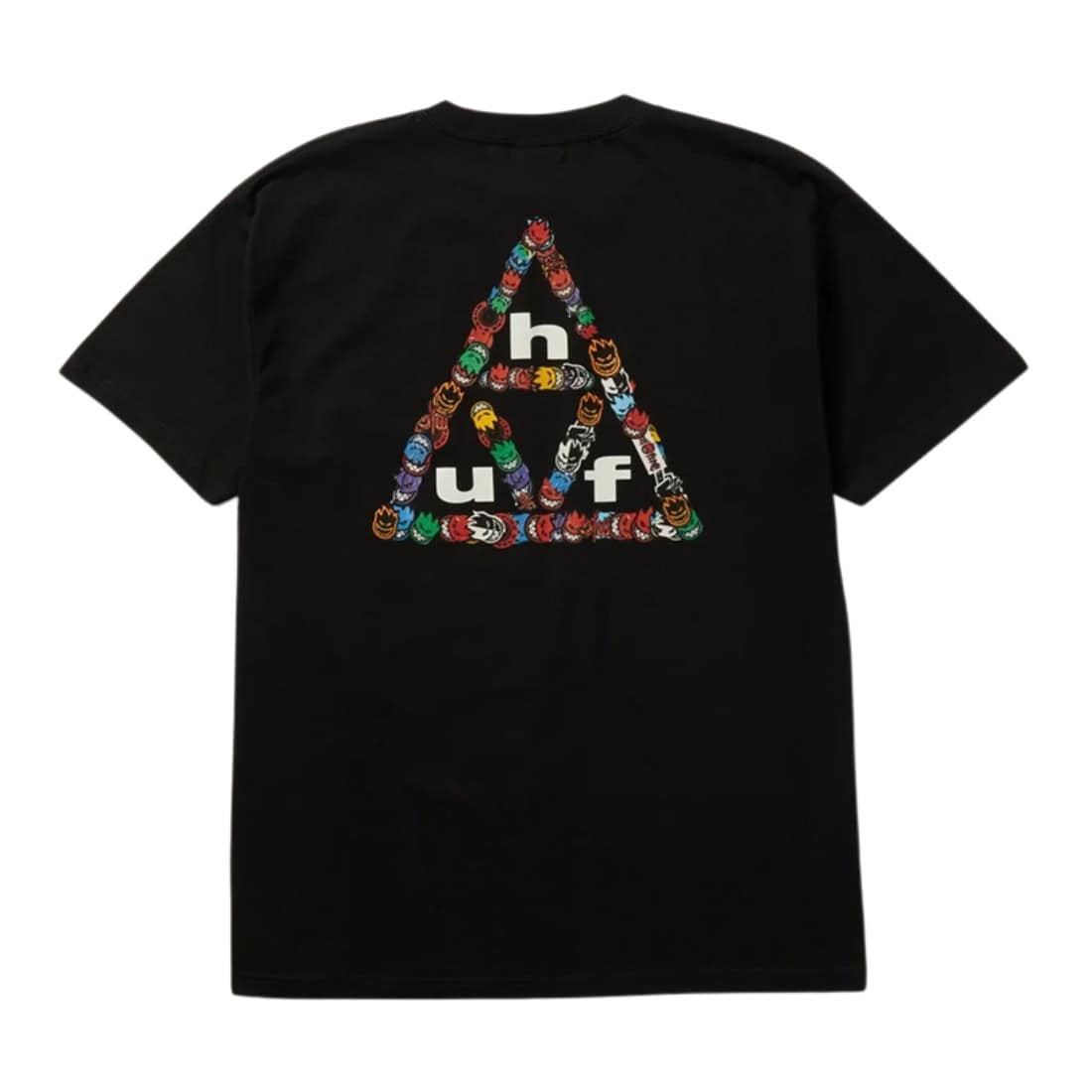 Huf x Spitfire Sticker TT T-Shirt - Black - Mens Graphic T-Shirt by Huf