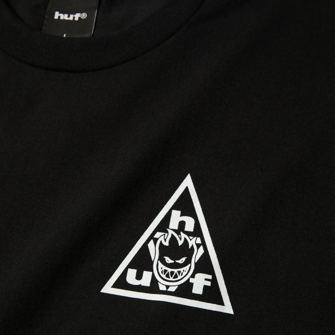 Huf x Spitfire Sticker TT T-Shirt - Black - Mens Graphic T-Shirt by Huf