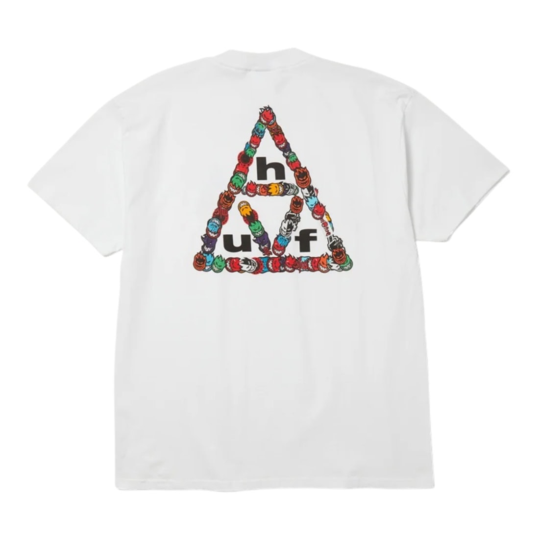 Huf x Spitfire Sticker TT T-Shirt - White - Mens Graphic T-Shirt by Huf