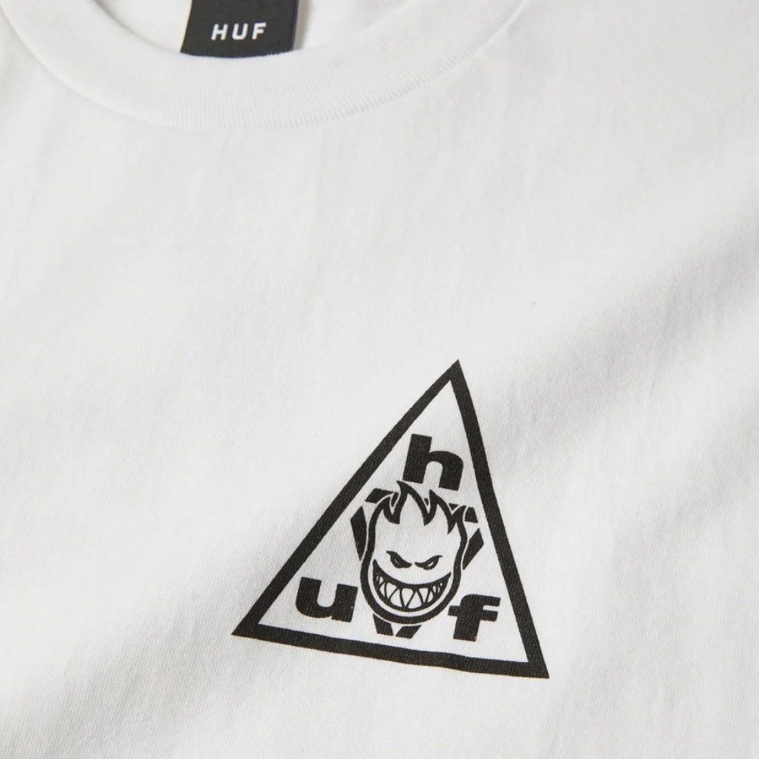 Huf x Spitfire Sticker TT T-Shirt - White - Mens Graphic T-Shirt by Huf