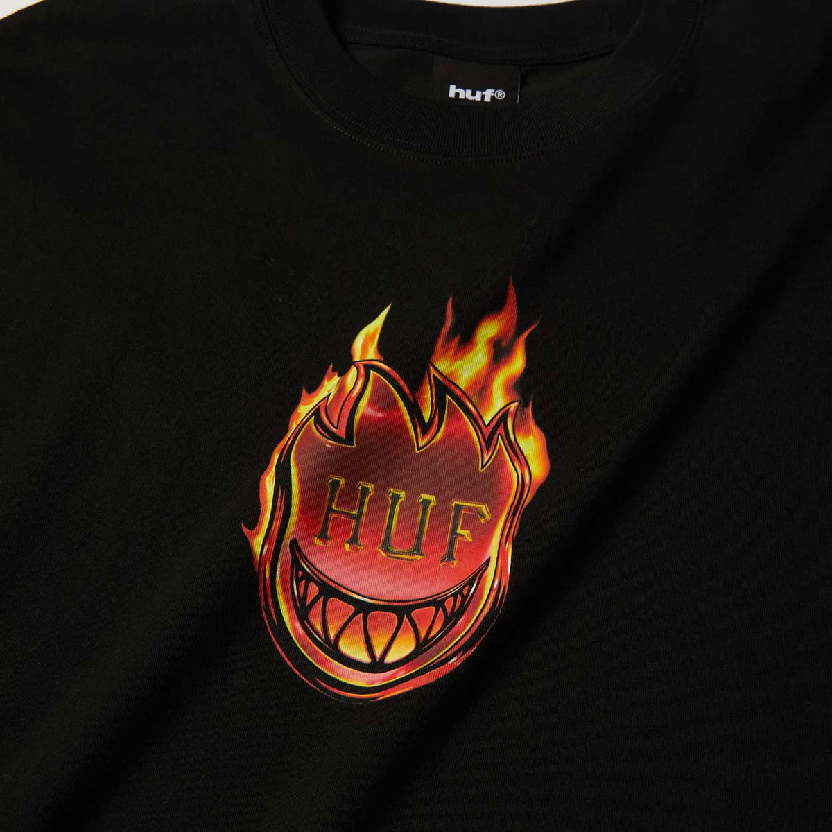 Huf X Spitfire Flame Galaxies T-Shirt - Black