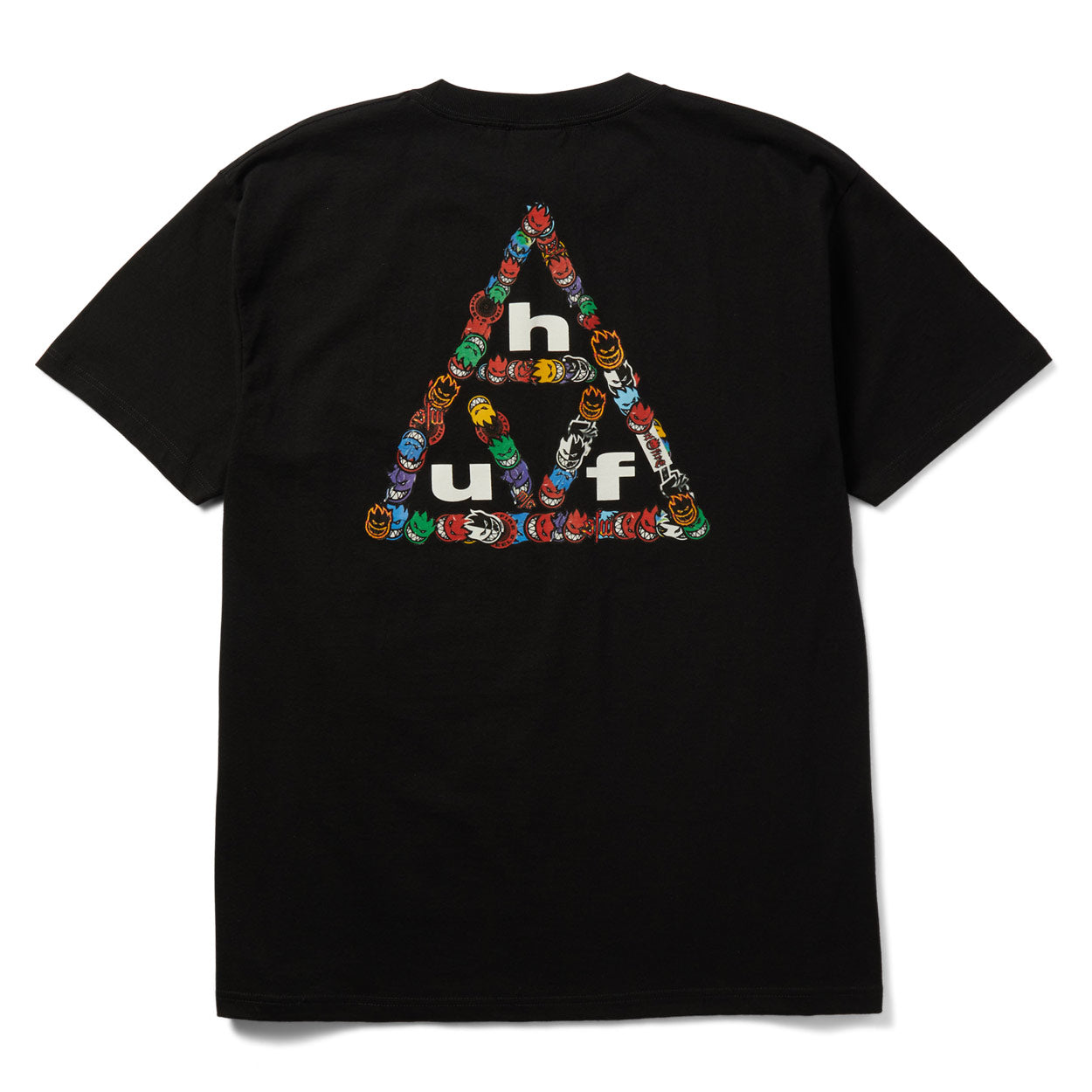 Huf X Spitfire Sticker Tt T-Shirt - Black - Mens Graphic T-Shirt by Huf