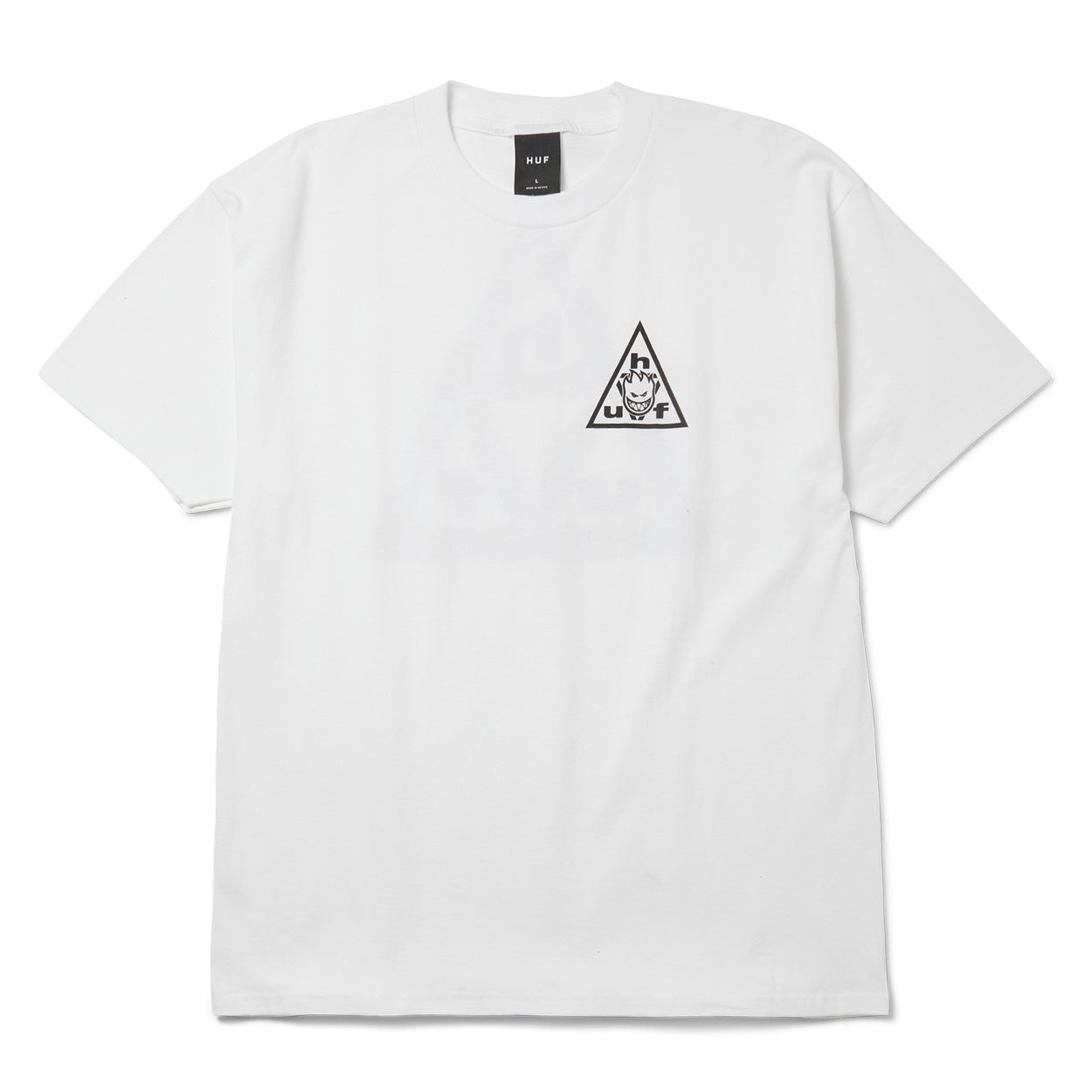 Huf X Spitfire Sticker Tt T-Shirt - White - Mens Graphic T-Shirt by Huf