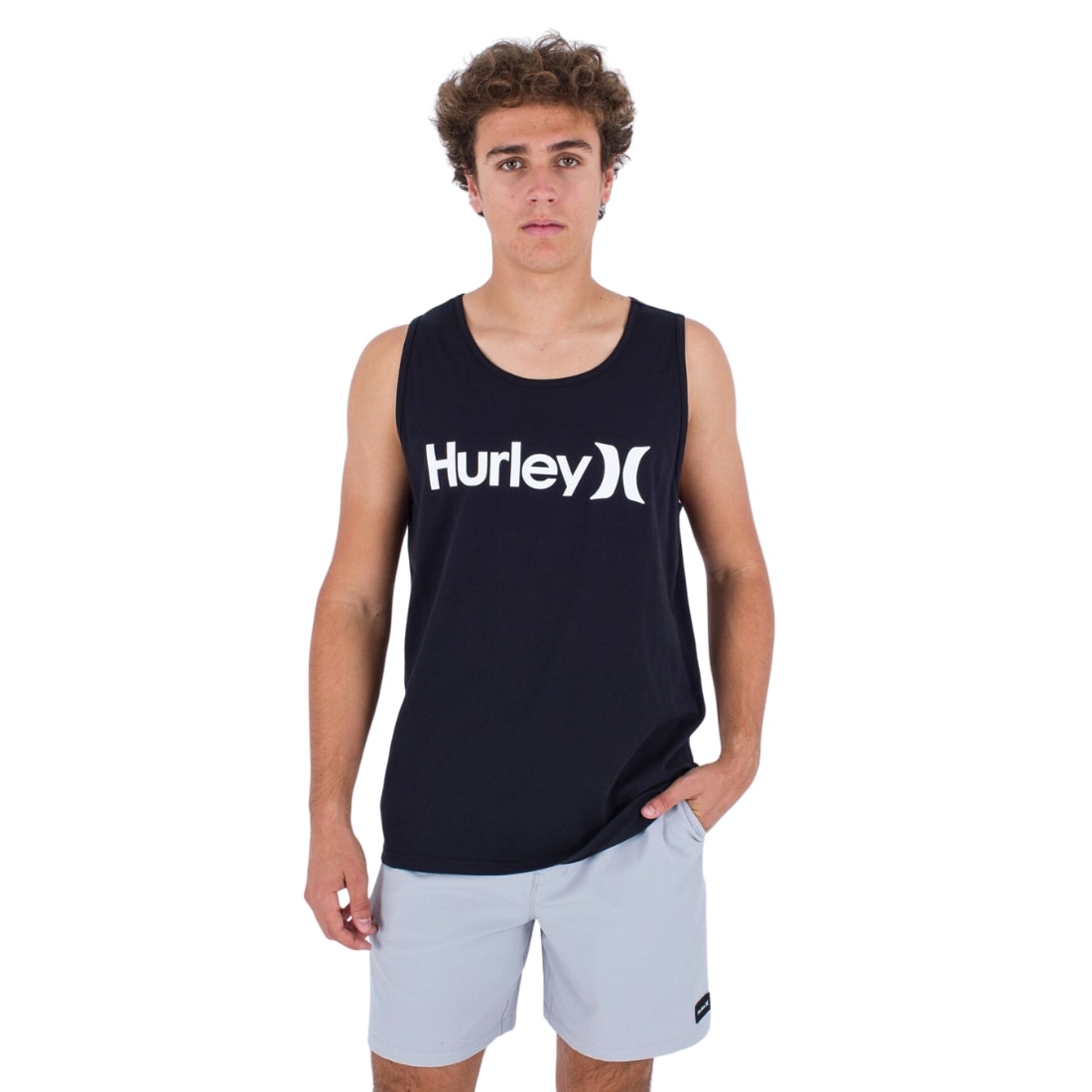 Hurley Everyday One & Only Solid Tank Top Vest - Black - Mens Surf Brand Vest/Tank Top by Hurley