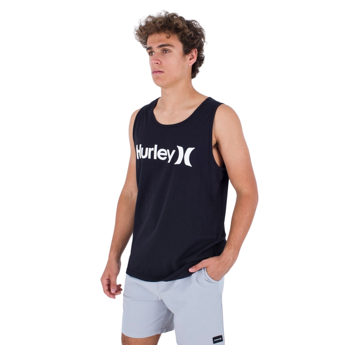 Hurley Everyday One & Only Solid Tank Top Vest - Black - Mens Surf Brand Vest/Tank Top by Hurley
