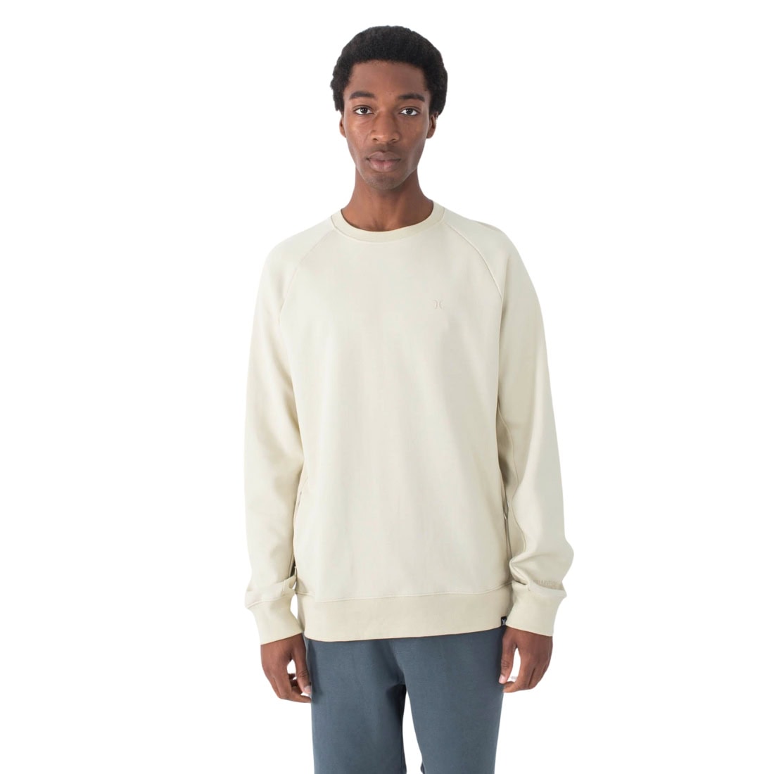 Hurley Low Tide Crew Sweatshirt - Bone - Mens Crew Neck Sweatshirt by Hurley