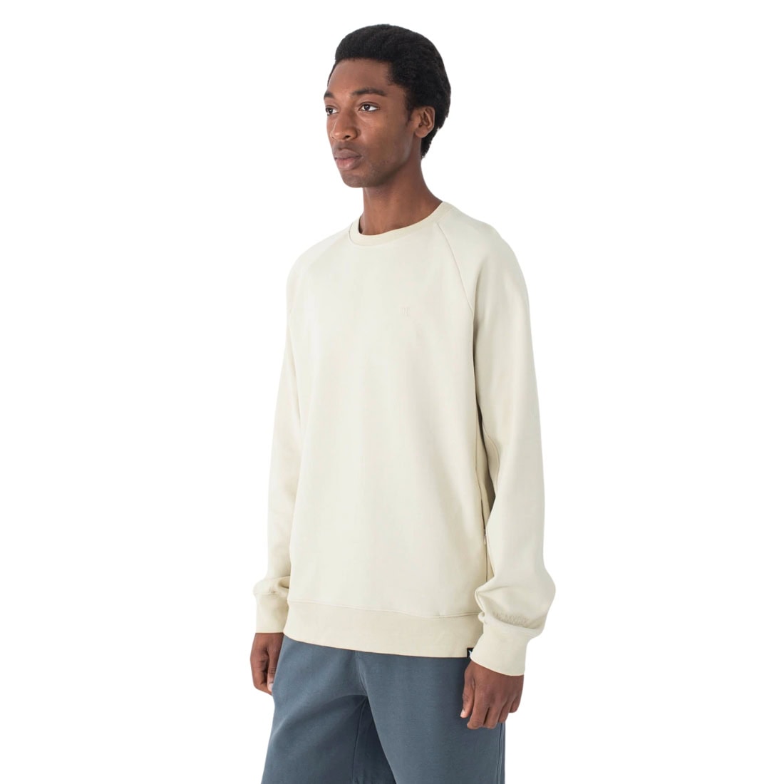 Hurley Low Tide Crew Sweatshirt - Bone - Mens Crew Neck Sweatshirt by Hurley