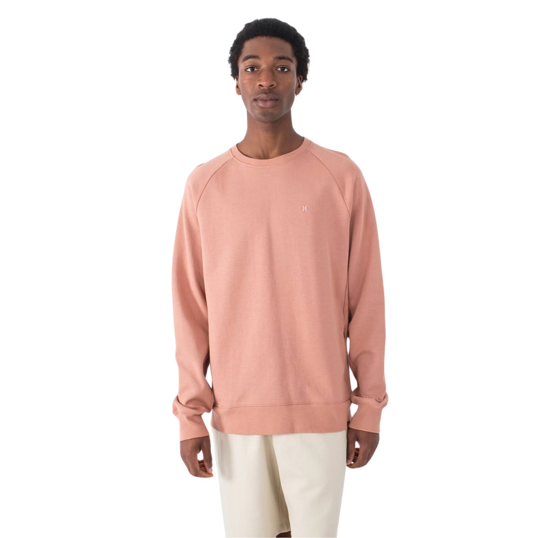 Hurley Low Tide Crew Sweatshirt - Phantom Rose - Mens Crew Neck Sweatshirt by Hurley