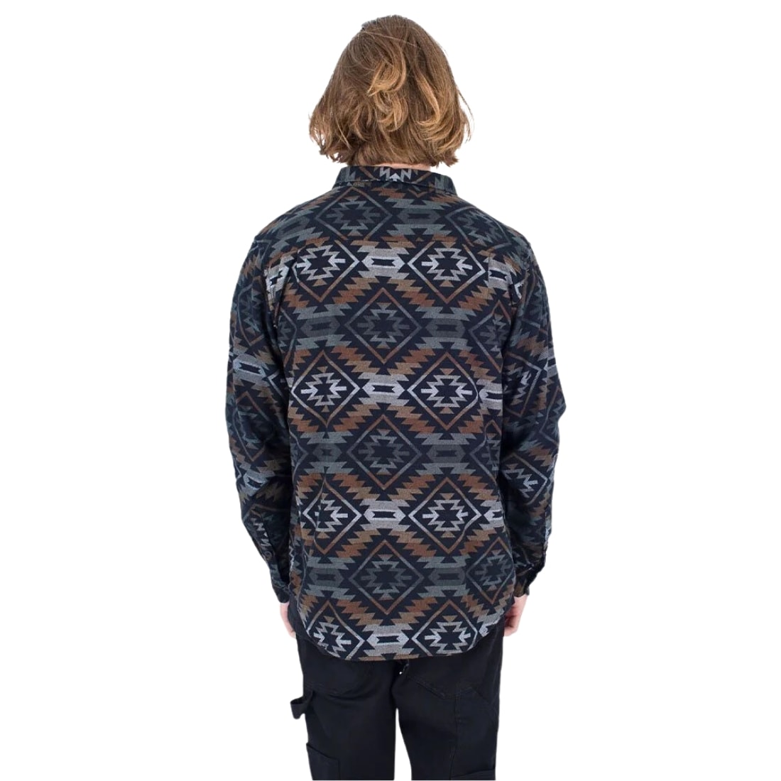 Hurley Portland Organic Flannel Longsleeve Shirt - Bronzed Print - Mens Flannel Shirt by Hurley
