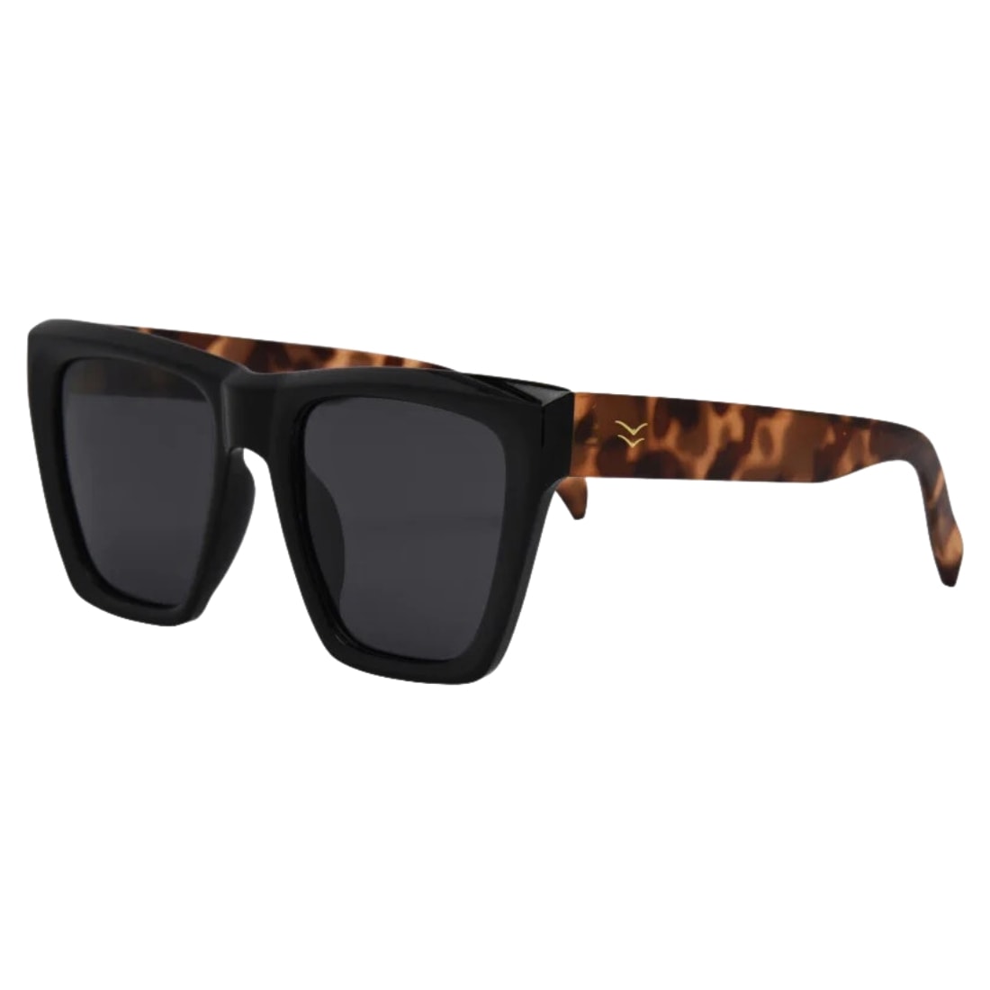 I-Sea Ava Polarised Sunglasses - Black & Blonde Tortoise/Smoke Polarized Lens