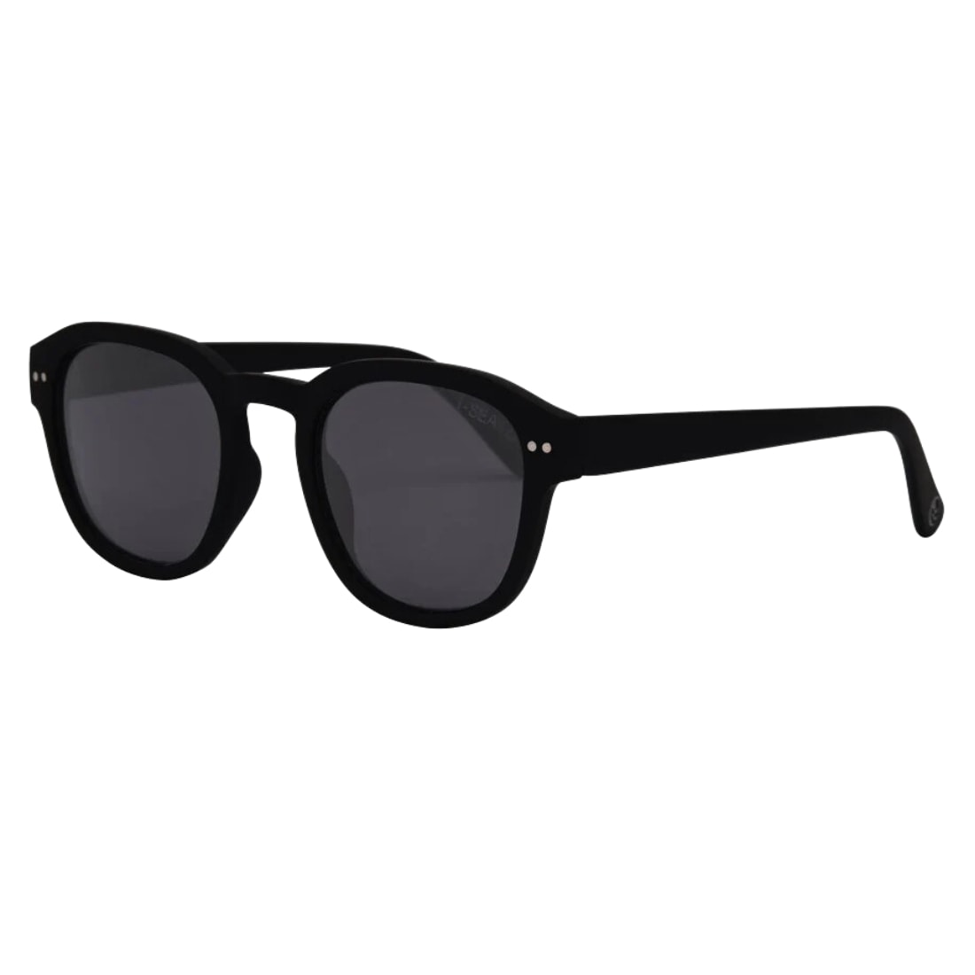I-Sea Barton Round Polarised Sunglasses - Matt Black/Smoke Polarized Lens - Round Sunglasses by I-Sea
