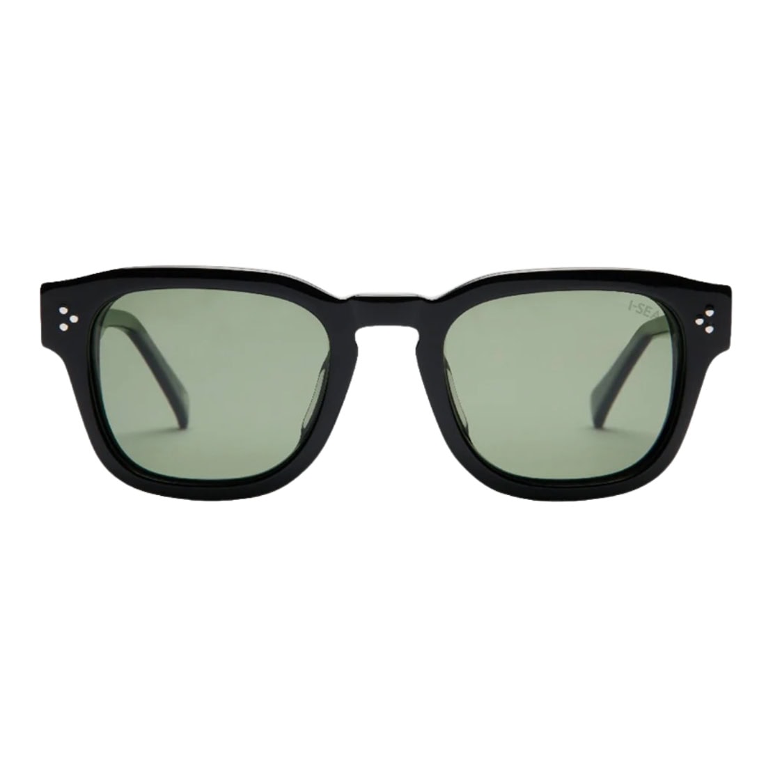 I-Sea Camden Polarised Sunglasses - Black/Green - Square/Rectangular Sunglasses by I-Sea