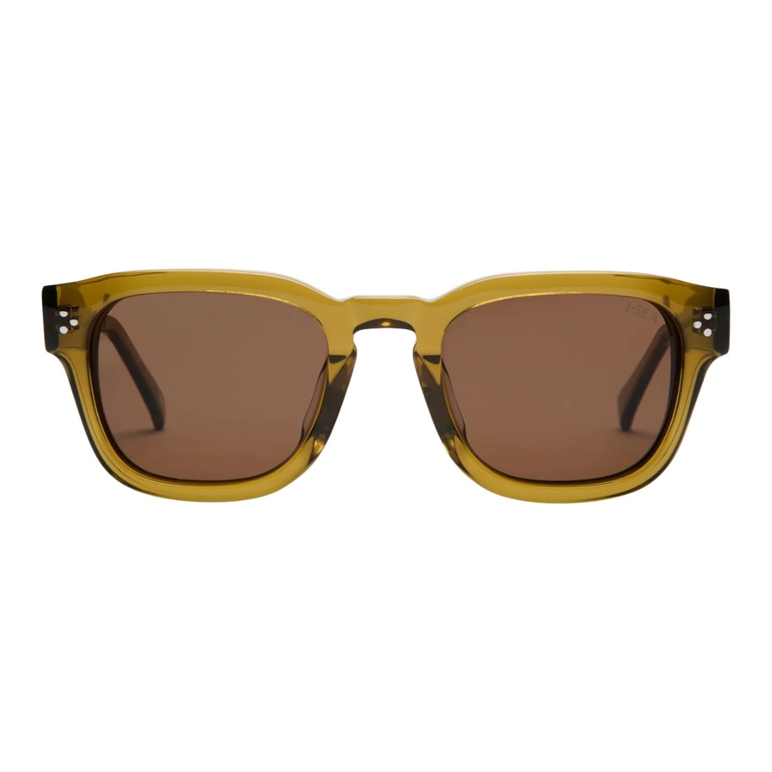 I-Sea Camden Polarised Sunglasses - Kelp/Brown - Square/Rectangular Sunglasses by I-Sea