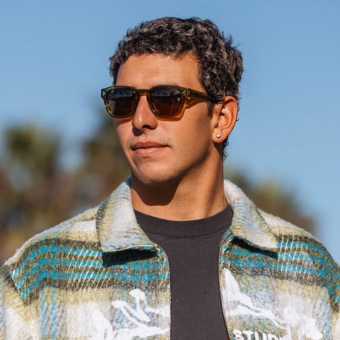 I-Sea Camden Polarised Sunglasses - Kelp/Brown - Square/Rectangular Sunglasses by I-Sea