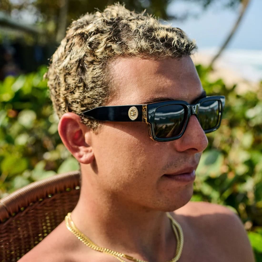 I-Sea Cole Houshmand Polarised Sunglasses - Black Leopard/Smoke - Square/Rectangular Sunglasses by I-Sea