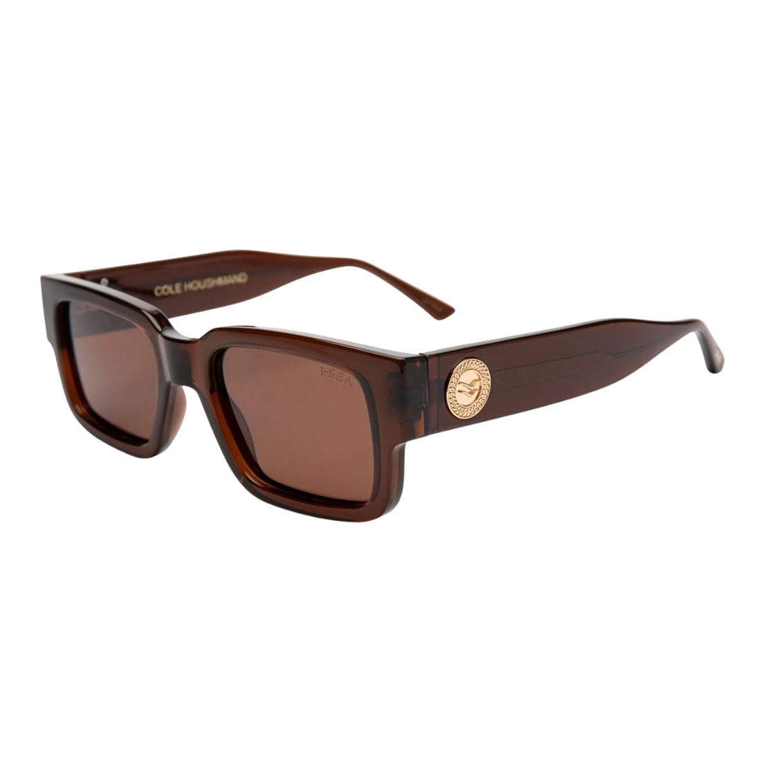 I-Sea Cole Houshmand Polarised Sunglasses - Taupe/Brown - Square/Rectangular Sunglasses by I-Sea