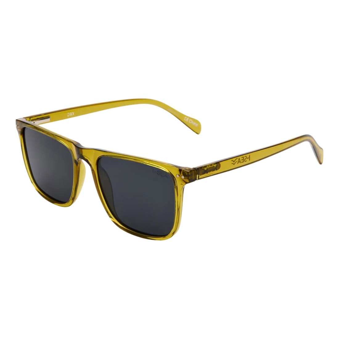 I-Sea Dax Polarised Sunglasses - Olive/Smoke - Square/Rectangular Sunglasses by I-Sea