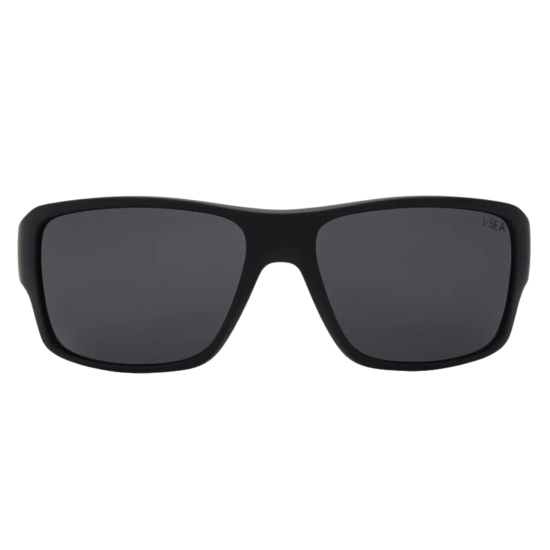 I-Sea Free Bird Wrap Around Polarised Sunglasses - Black Rubber Soft  Touch/Smoke Polarized Lens