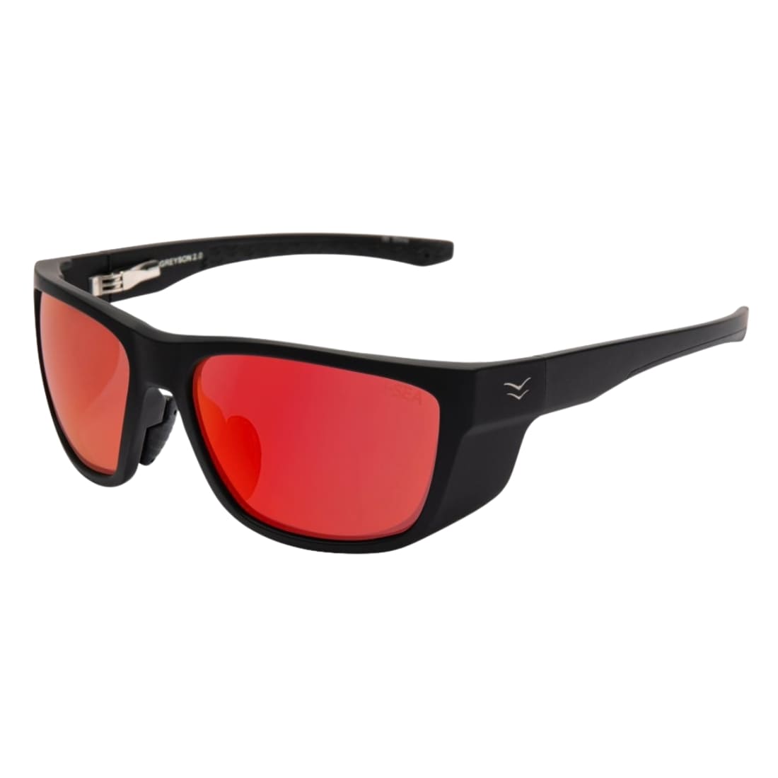 I-Sea Greyson 2.0 Polarized Sunglasses - Black/Red - Wrap Around Sunglasses by I-Sea