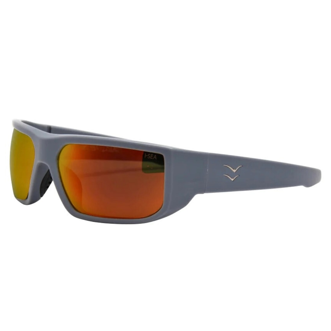I-Sea Greyson Fletcher Wrap Around Polarised Sunglasses - Grey/Red Polarized Lens - Wrap Around Sunglasses by I-Sea
