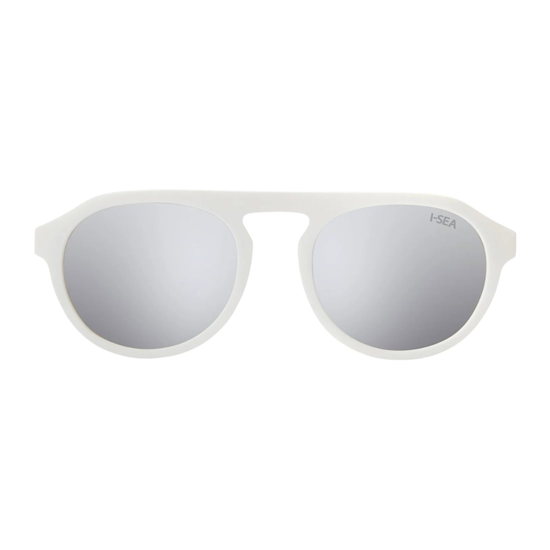 I-Sea Ivan Florence Polarised Sunglasses - White/Silver - Round Sunglasses by I-Sea