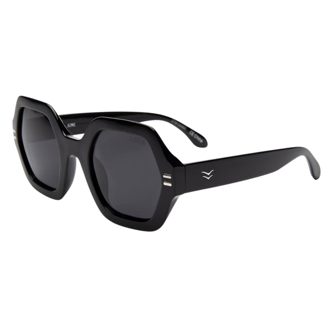 I-Sea Joni Polarized Sunglasses - Black Polarised - Round Sunglasses by I-Sea