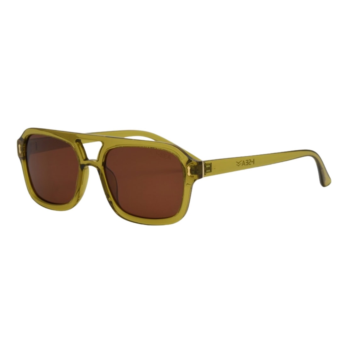 I-Sea Royal Polarised Sunglasses - Olive/Brown - Round Sunglasses by I-Sea