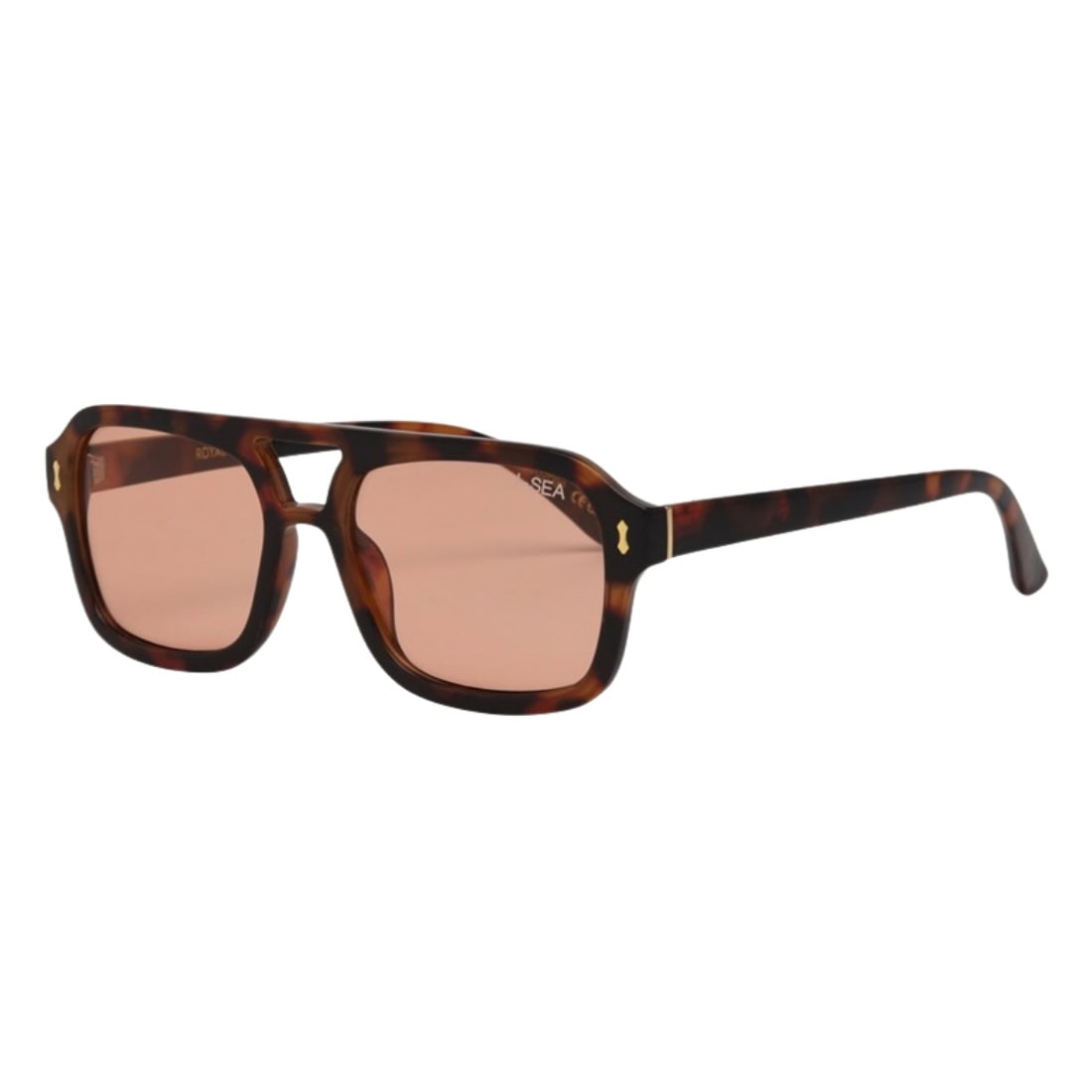 I-Sea Royal Polarised Sunglasses - Tort/Peach - Round Sunglasses by I-Sea
