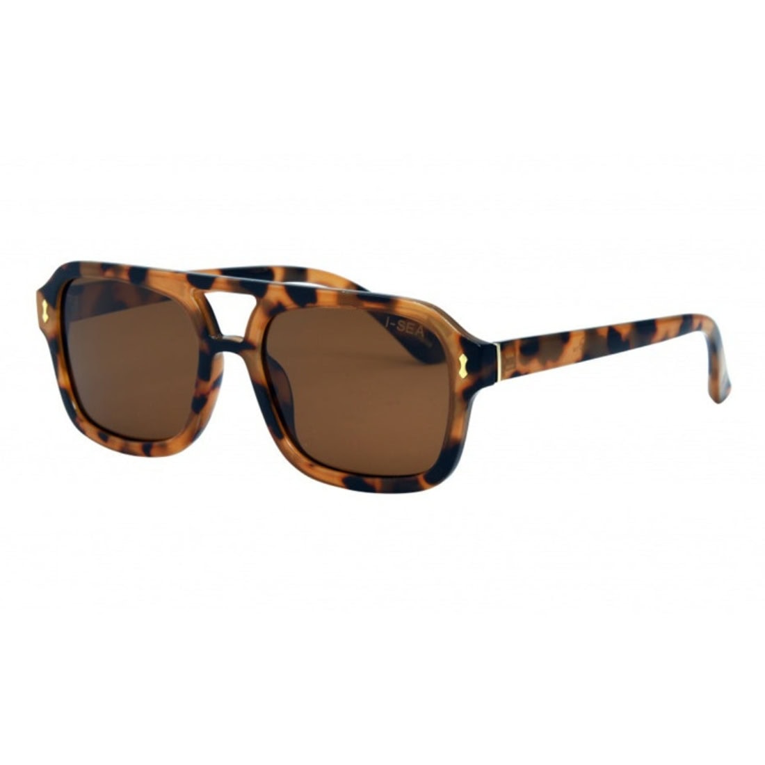 I-Sea Royal Polarised Sunglasses - Yellow Tort/Brown - Round Sunglasses by I-Sea